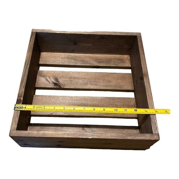 Rustic Brown Wooden Wedding Card & Gift Box Country Decor Display Crate Present - Picture 5 of 10